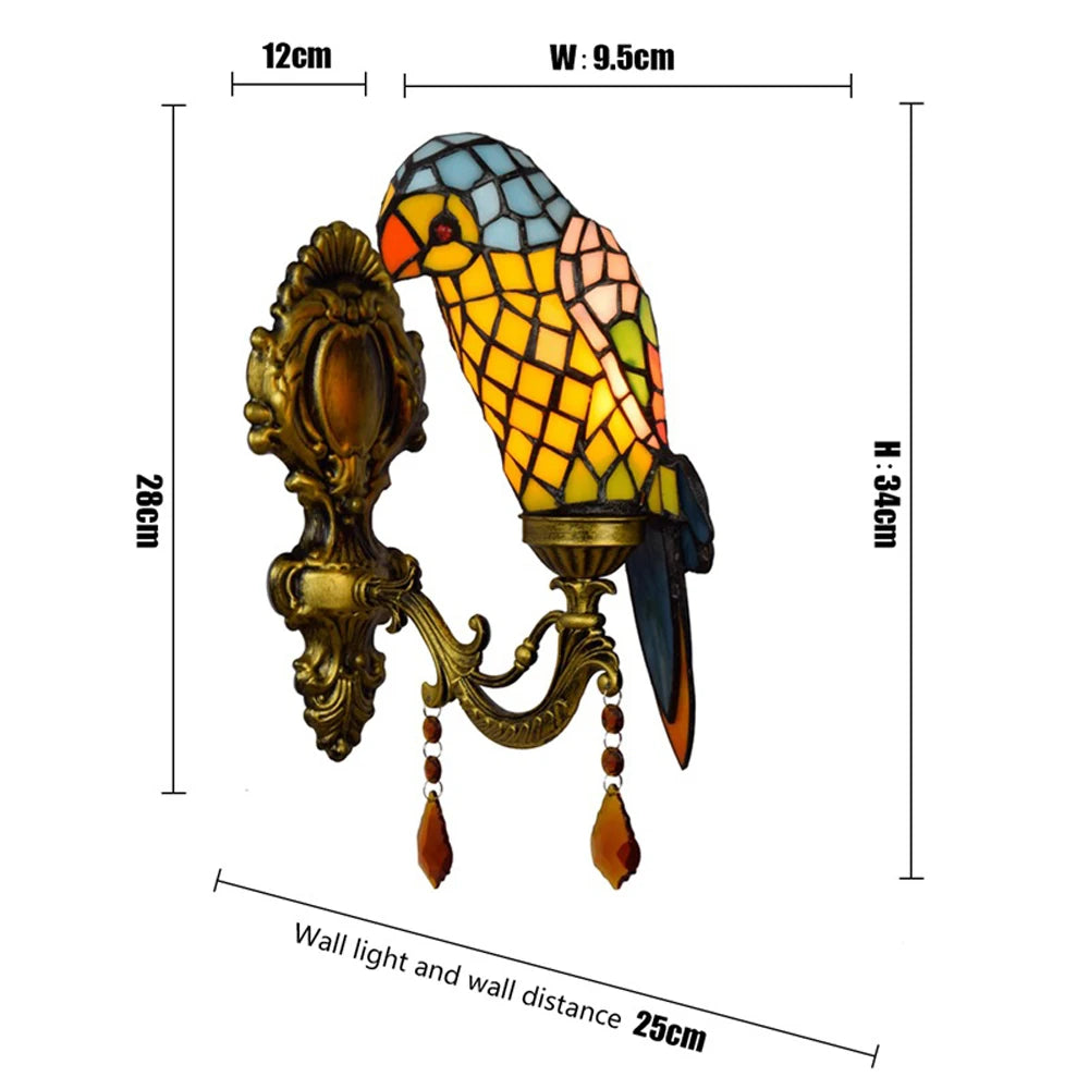 Tiffany Parrot Chandelier