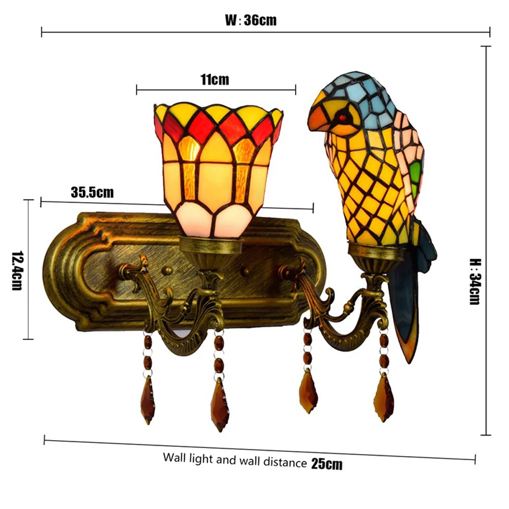 Tiffany Parrot Chandelier