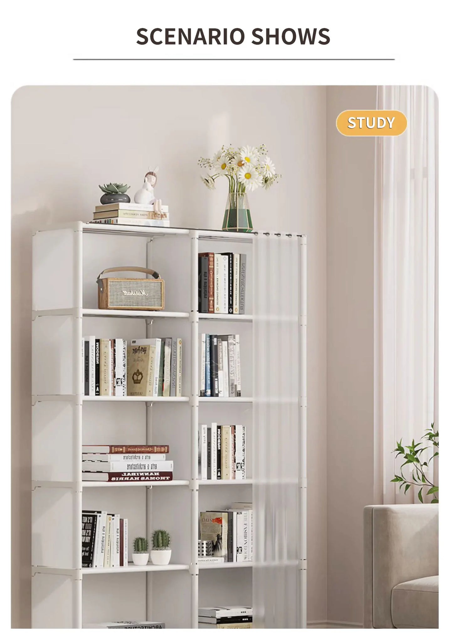 Storage Rack with Curtain