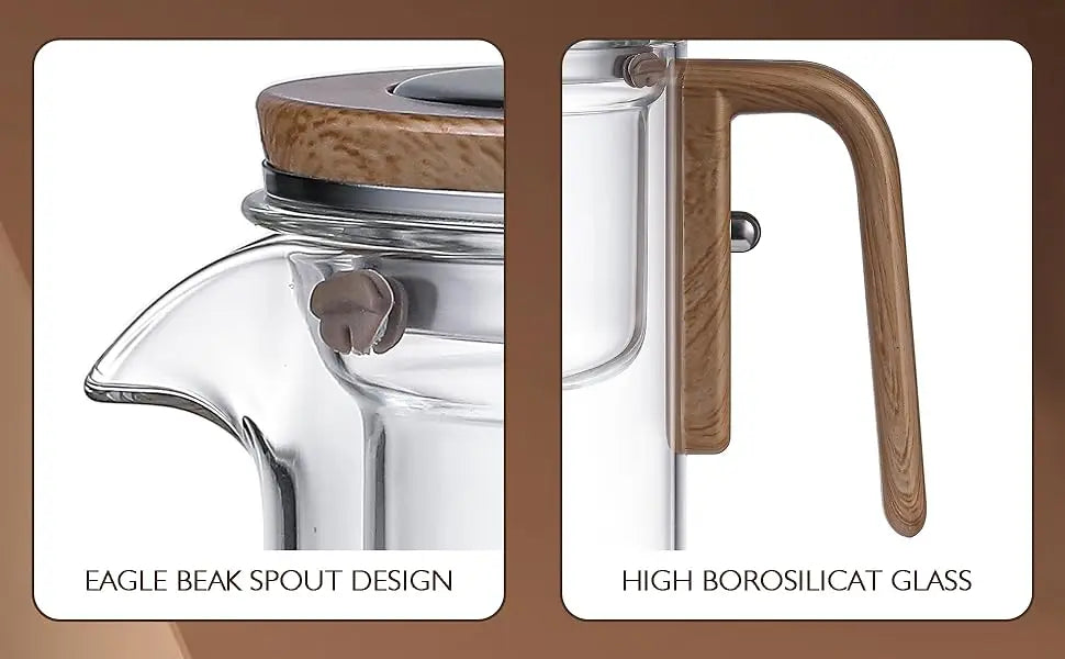 Tea Pot with One Click Switch Tea Filtration