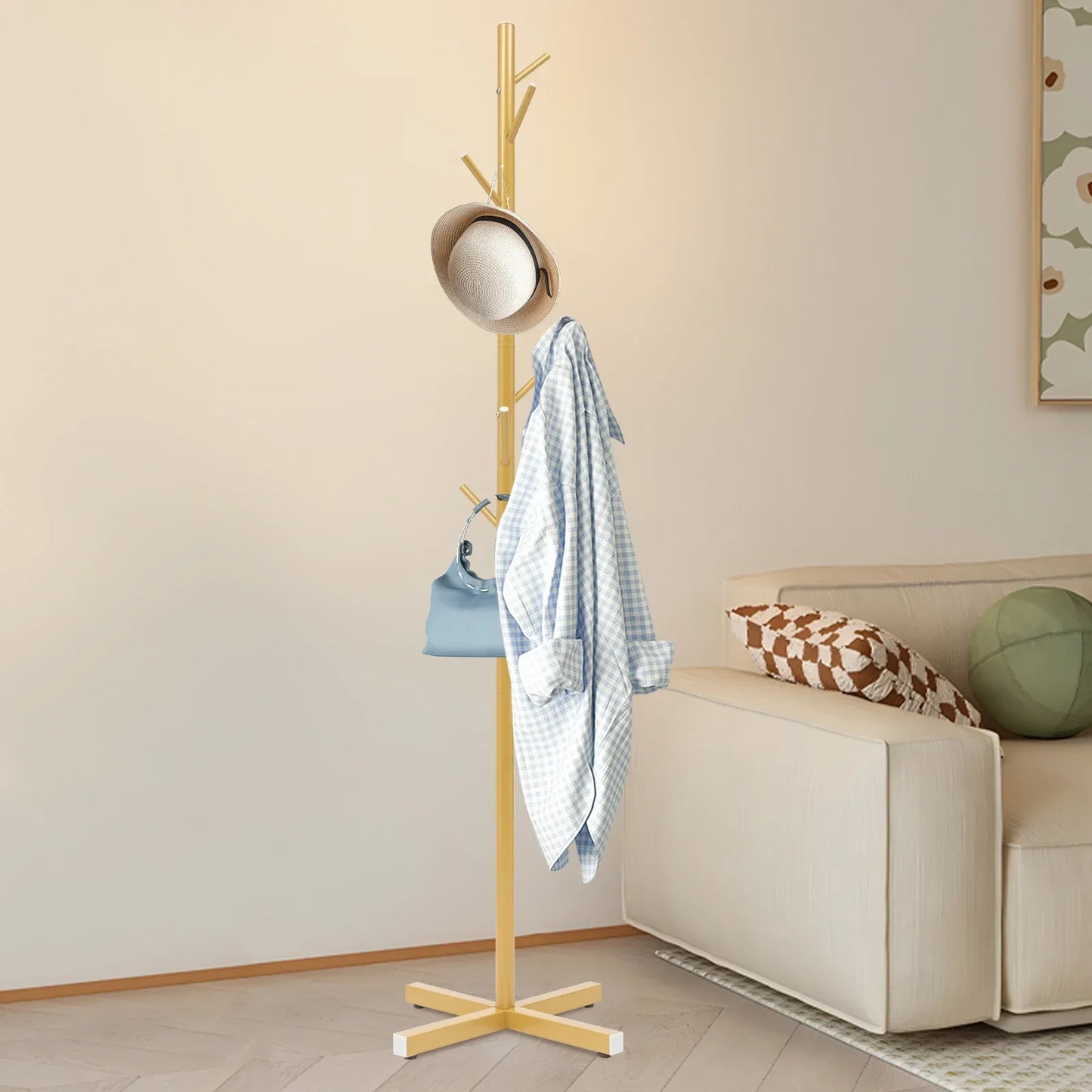 Clothes Hanging Rack with 7 Hooks