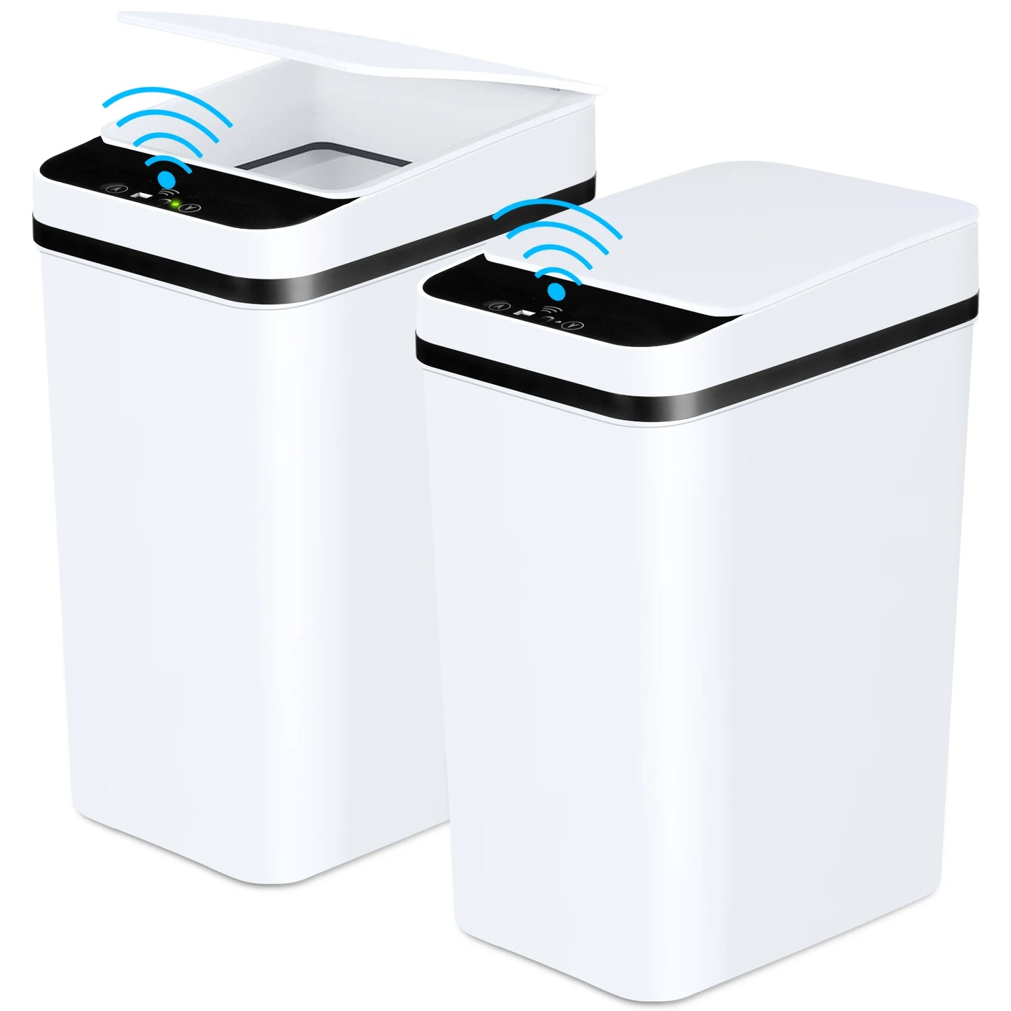2 Pack Trash Cans Touchless Motion Sensor