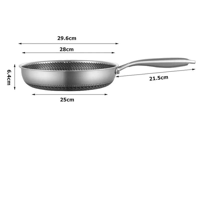 Nonstick Honeycomb Fry Pan With Lid