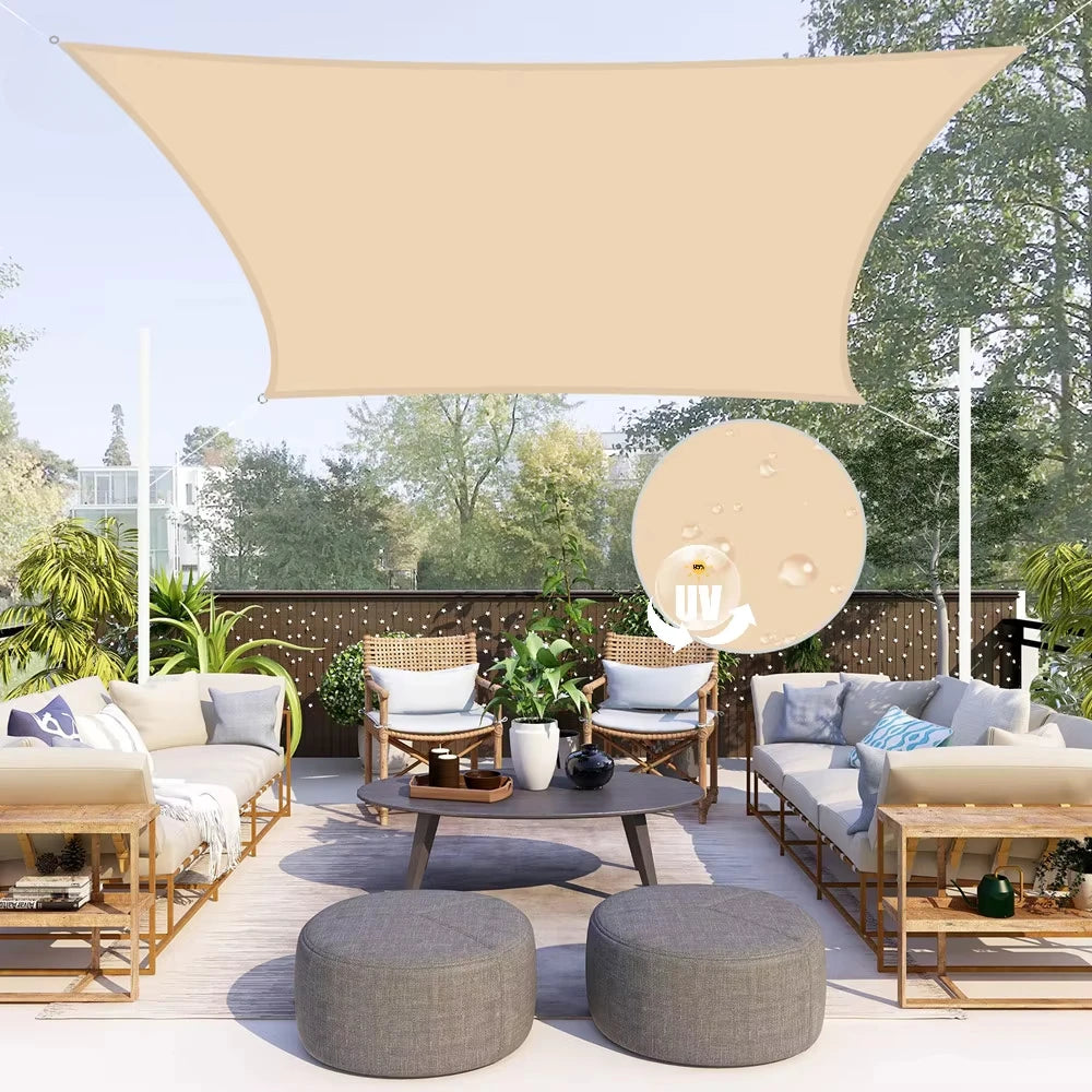 Sun Shade Sail Canopy with Ropes