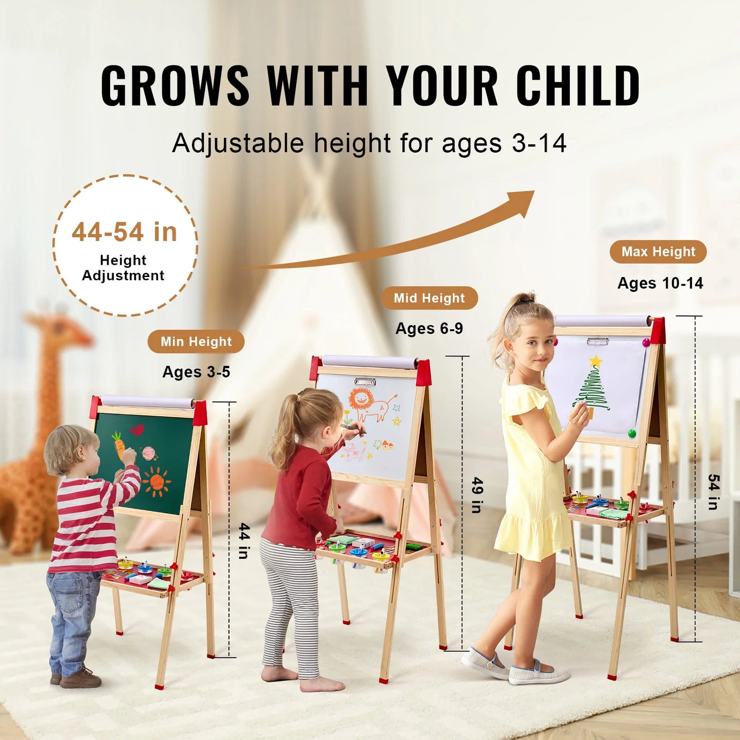 Children Magnetic Drawing Board Double-Sided