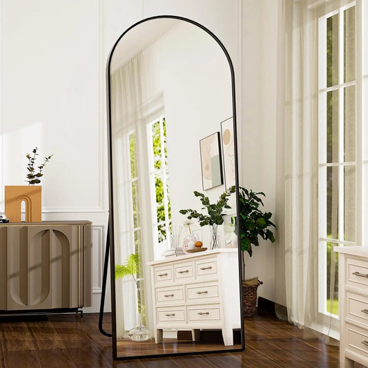 21x64 inch Arched Full Length Mirror-Aluminum Alloy Frame