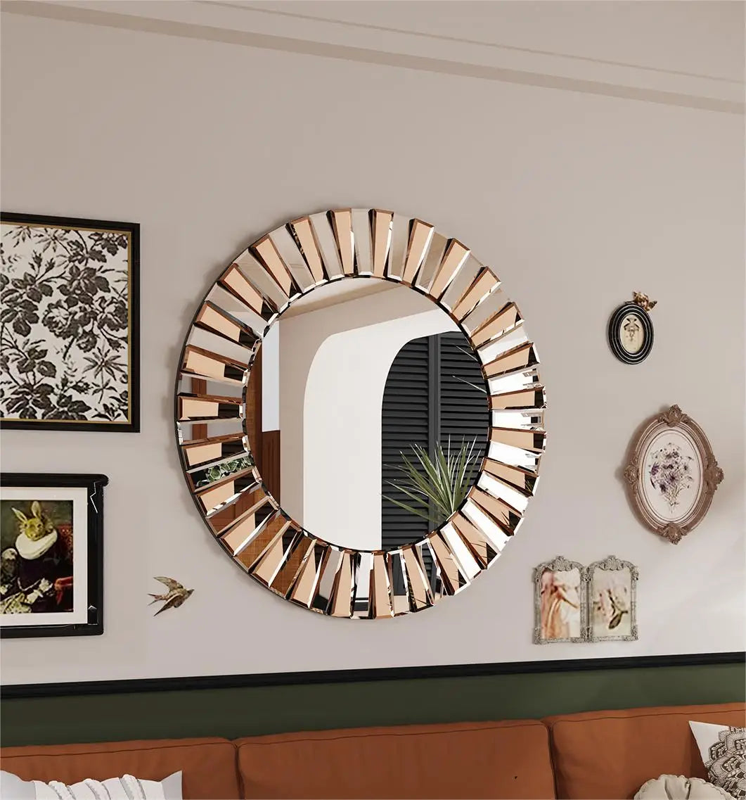 Round Starburst Mirror