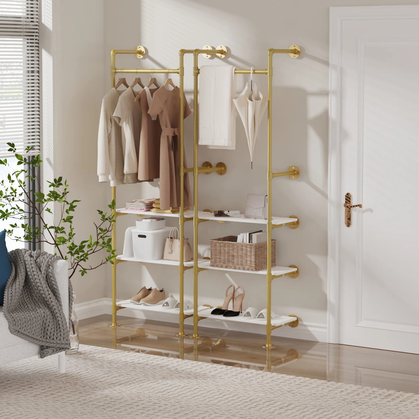 Industrial Pipe Clothing Rack