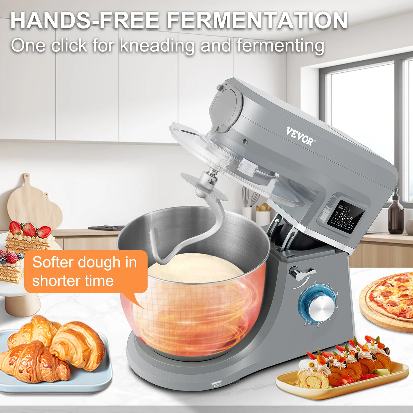 5 IN 1 Stand Mixer with 6 Speeds