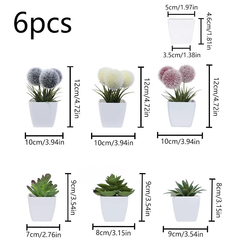 1SET Simulation Mini Potted Plant