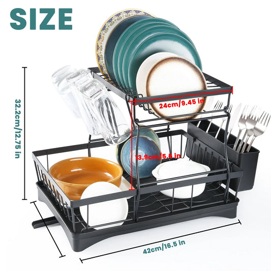 2-tier dish drying rack