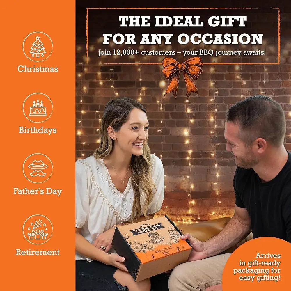 Wood Smoked BBQ Grill Set 12 Pc Smoker Box