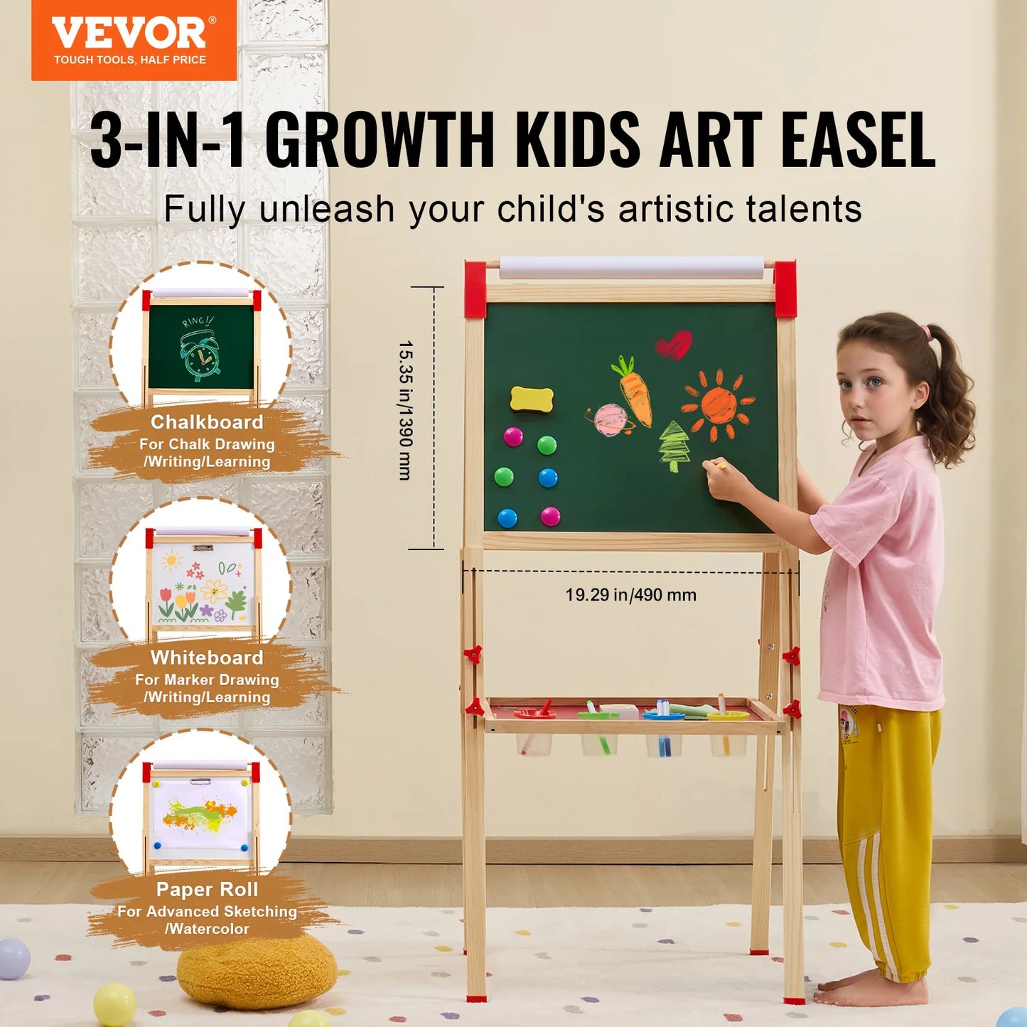Children Magnetic Drawing Board Double-Sided