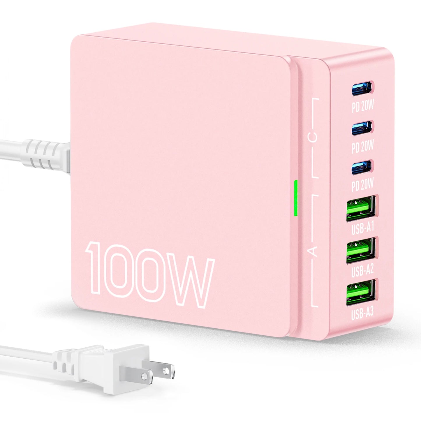 6-Port Quick Charge Hub PD 3.0 Type C and USB A