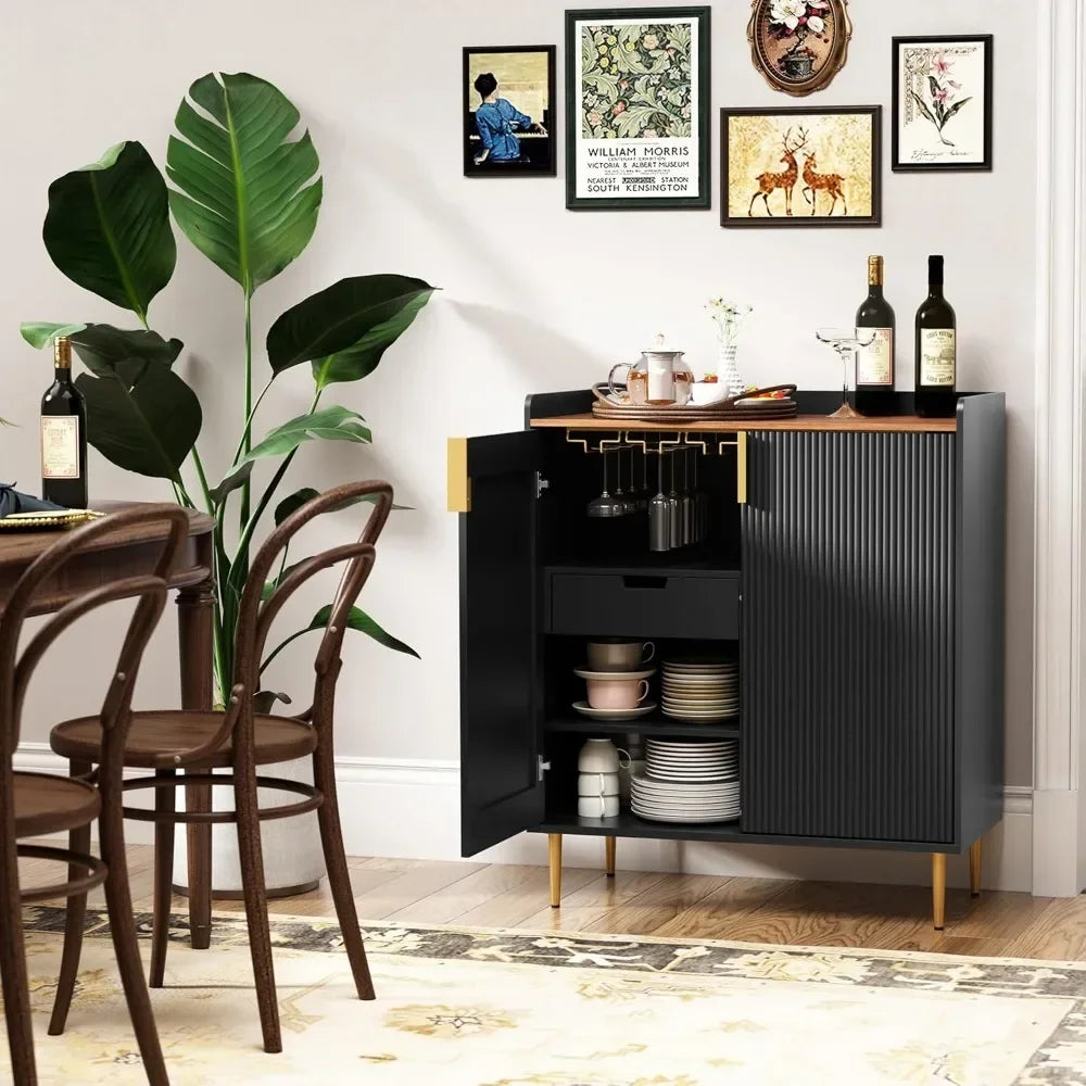 Sideboard Cabinet with Wine Rack & Drawers