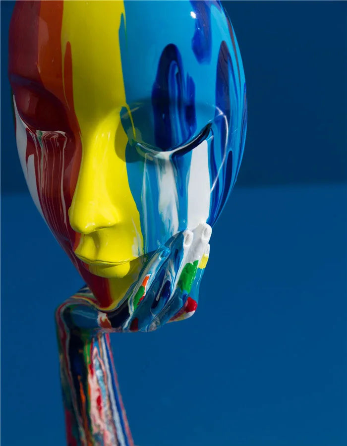 Painted Colorful Abstract Mask