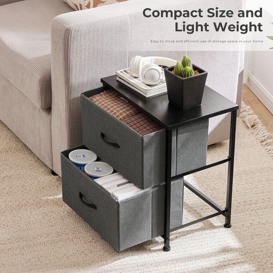 2 Drawers Nightstand