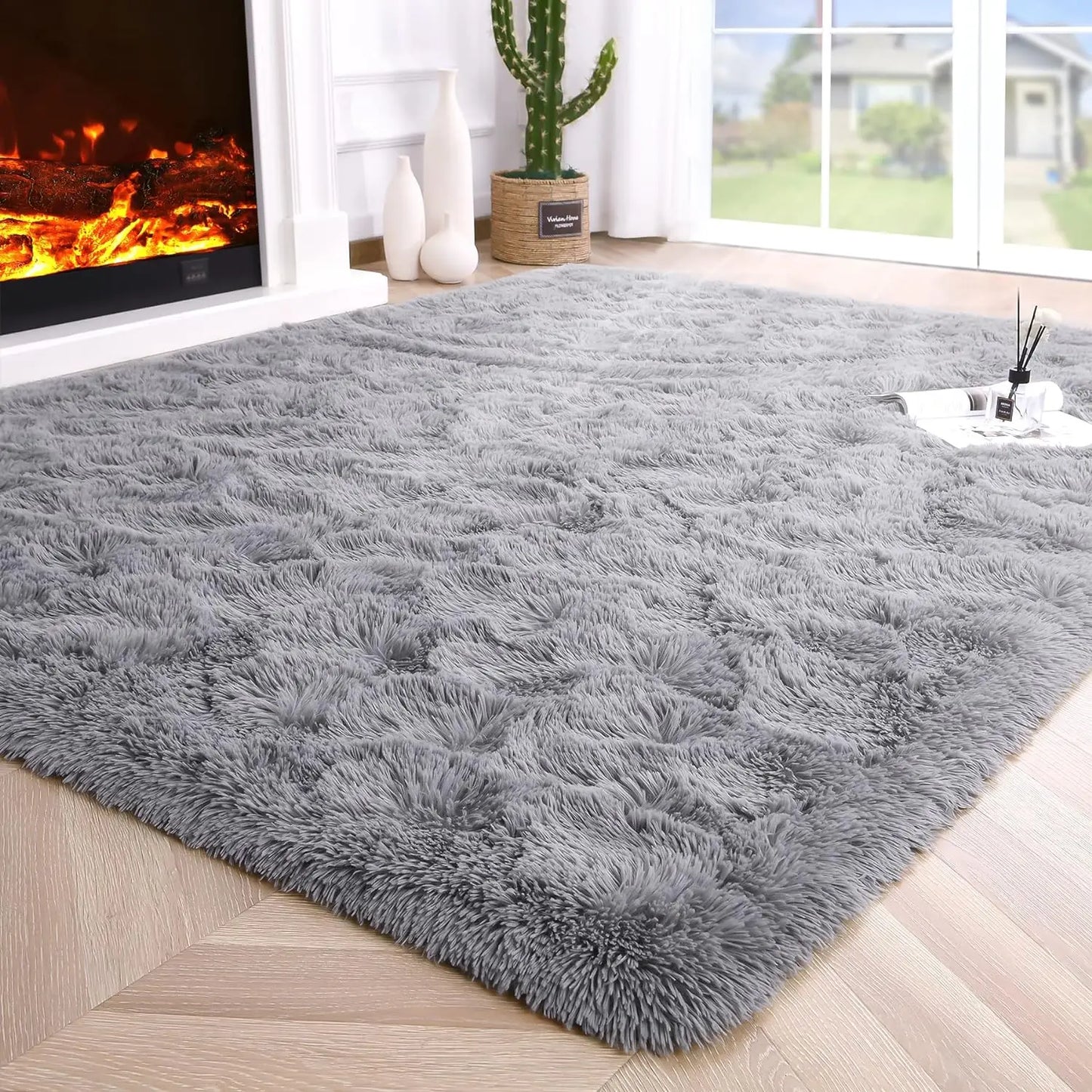 Fluffy Area Rug Non Slip for Hardwood Floors
