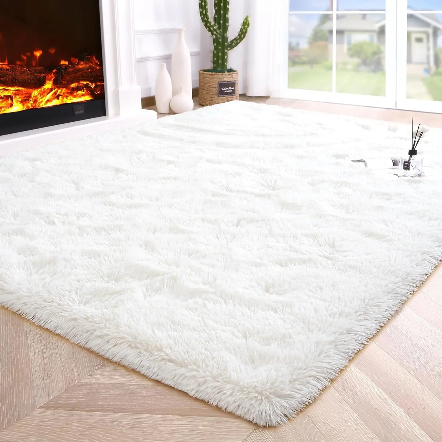 Fluffy Area Rug Non Slip for Hardwood Floors