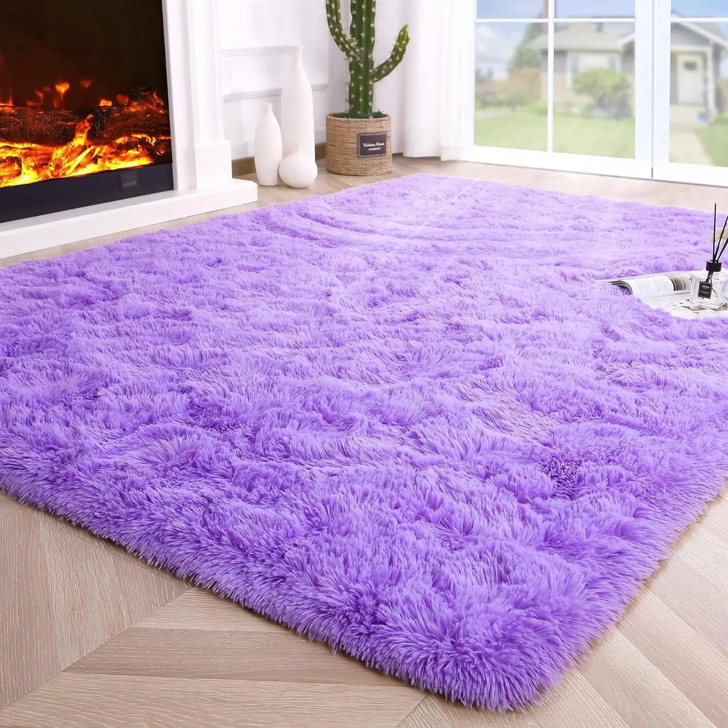 Fluffy Area Rug Non Slip for Hardwood Floors