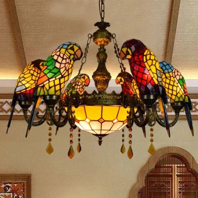Tiffany Parrot Chandelier