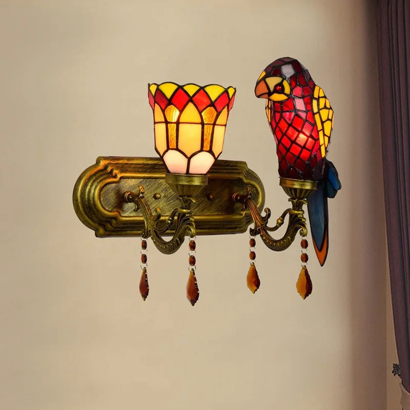 Tiffany Parrot Chandelier