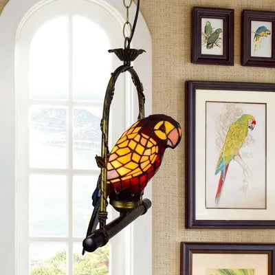 Tiffany Parrot Chandelier