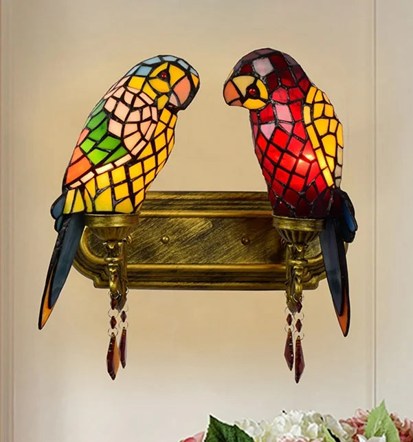 Tiffany Parrot Chandelier