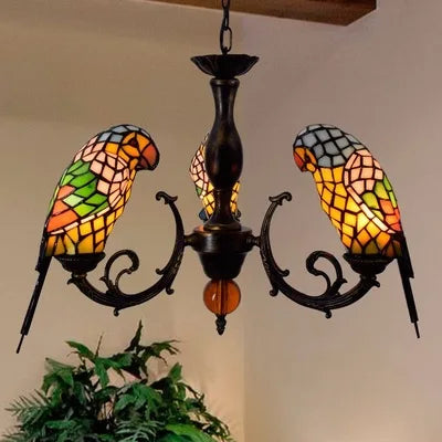Tiffany Parrot Chandelier