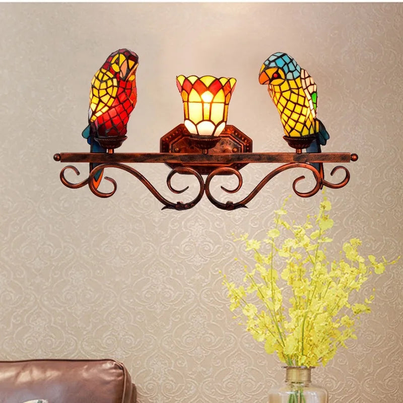 Tiffany Parrot Chandelier