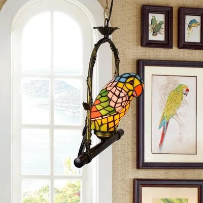 Tiffany Parrot Chandelier