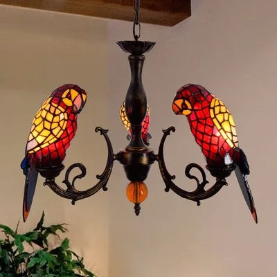Tiffany Parrot Chandelier