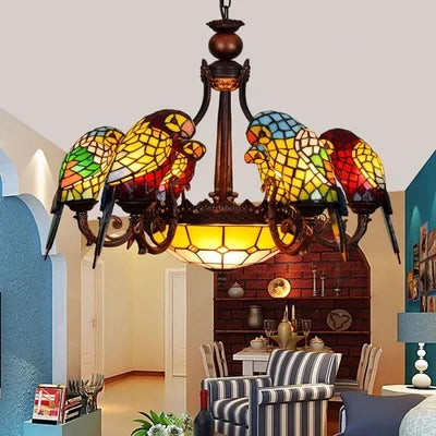 Tiffany Parrot Chandelier