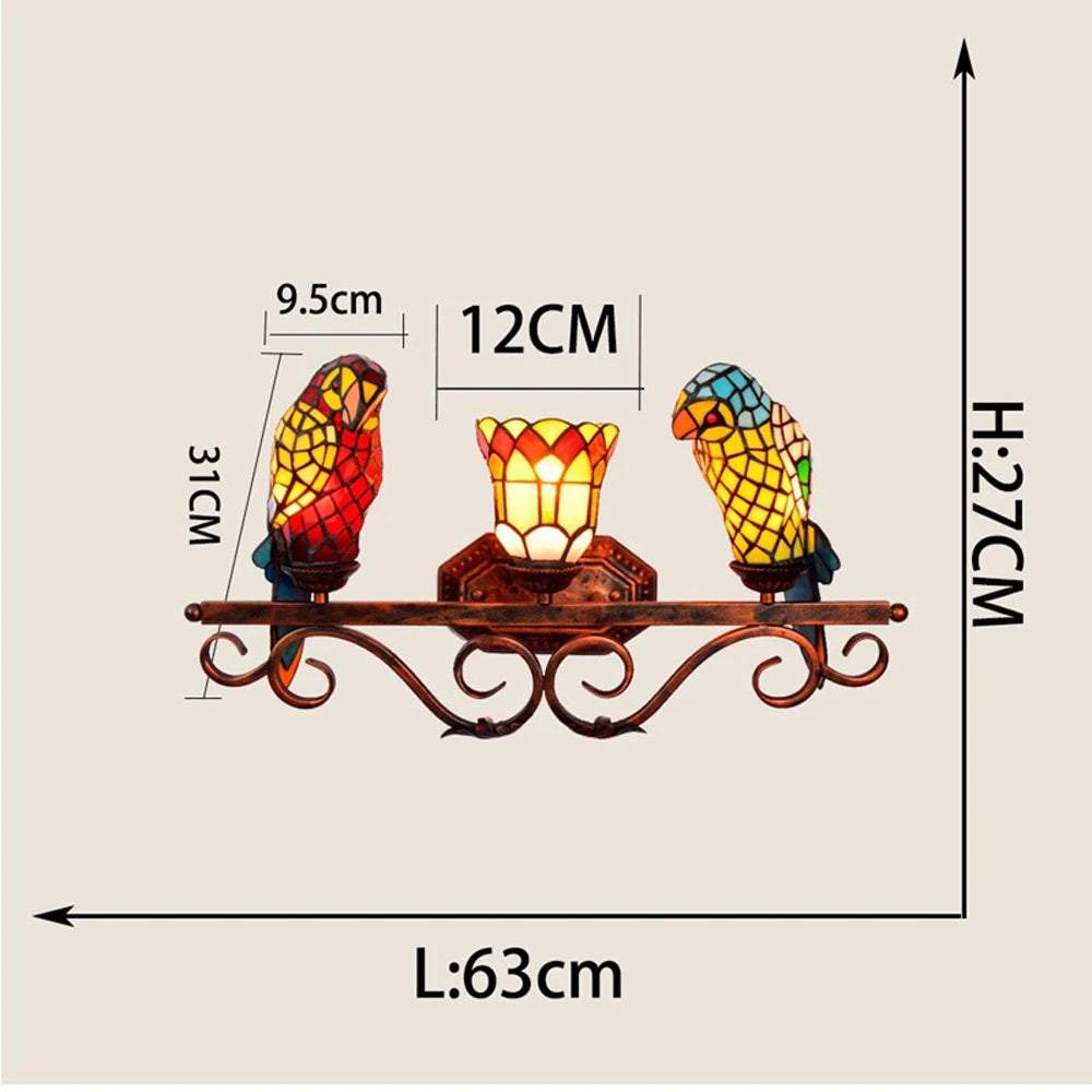 Tiffany Parrot Chandelier