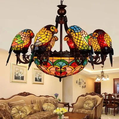 Tiffany Parrot Chandelier