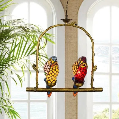 Tiffany Parrot Chandelier