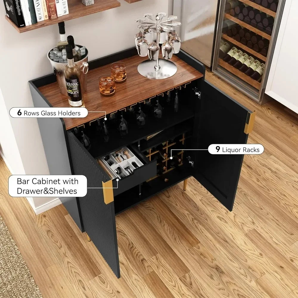 Sideboard Cabinet with Wine Rack & Drawers