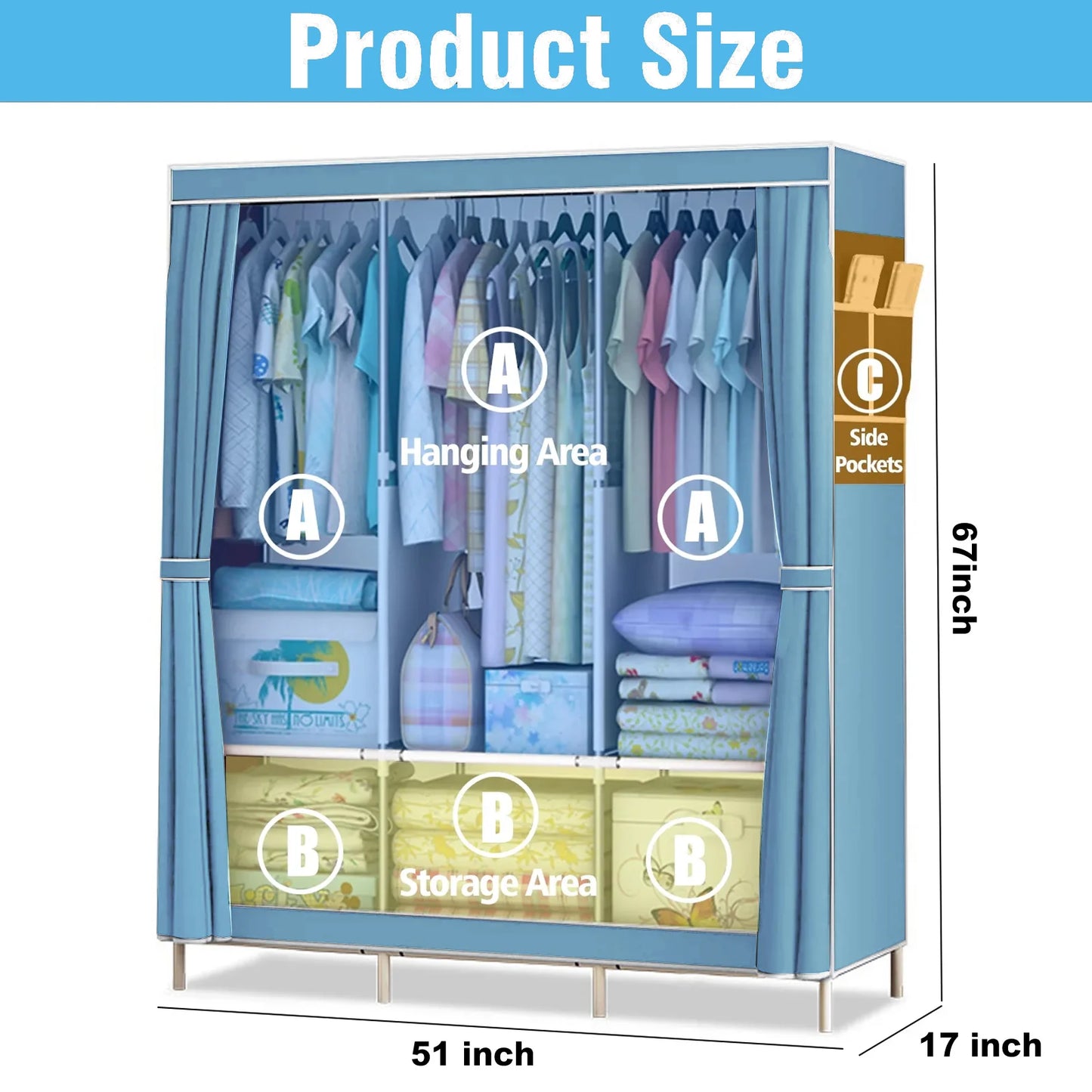 Closet Organizer Storage Rack