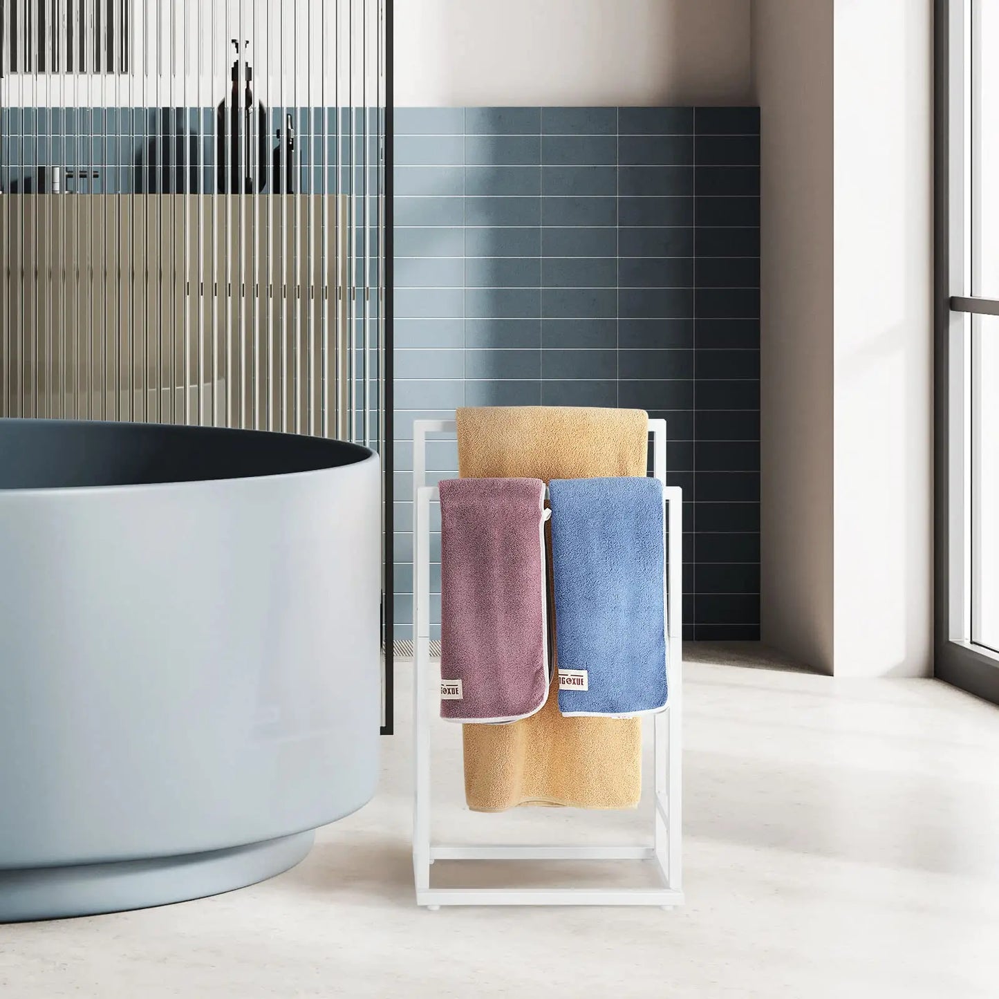 2-Tier Freestanding Towel Rack