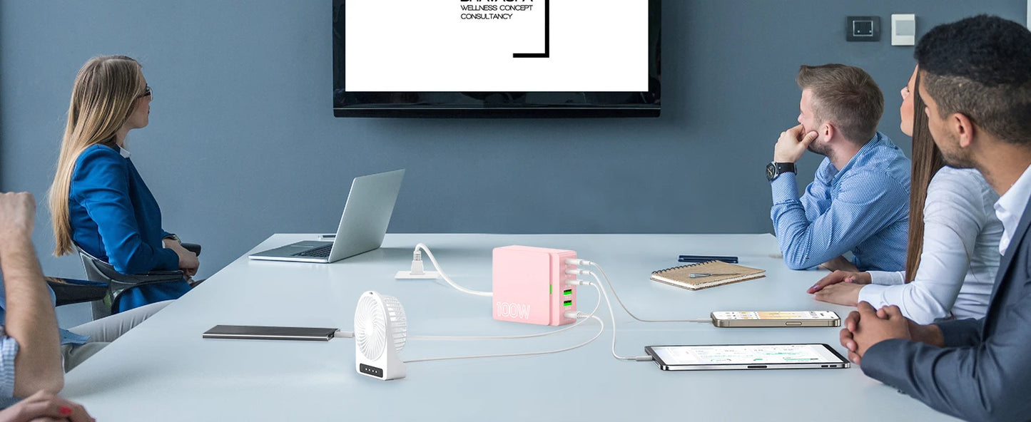 6-Port Quick Charge Hub PD 3.0 Type C and USB A