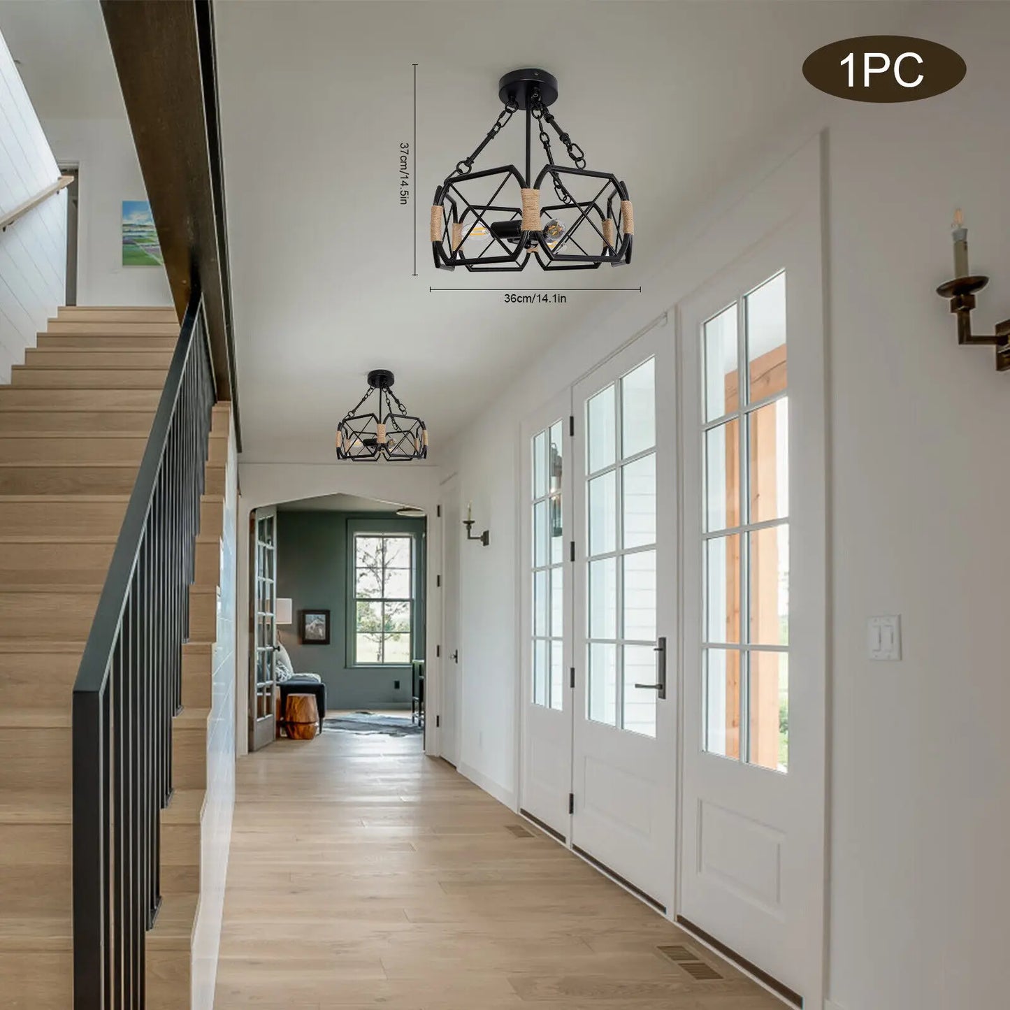 Rustic Farmhouse Ceiling Light
