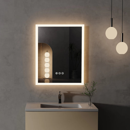 Lighted Bathroom Mirror with Anti-Fog