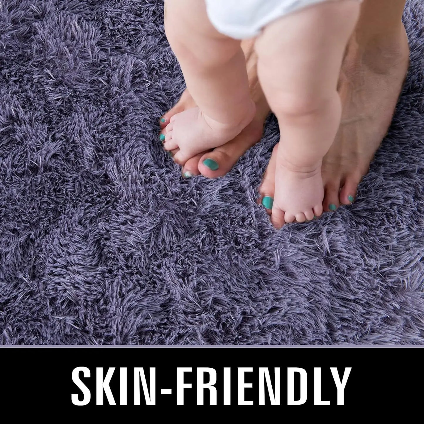 Fluffy Area Rug Non Slip for Hardwood Floors