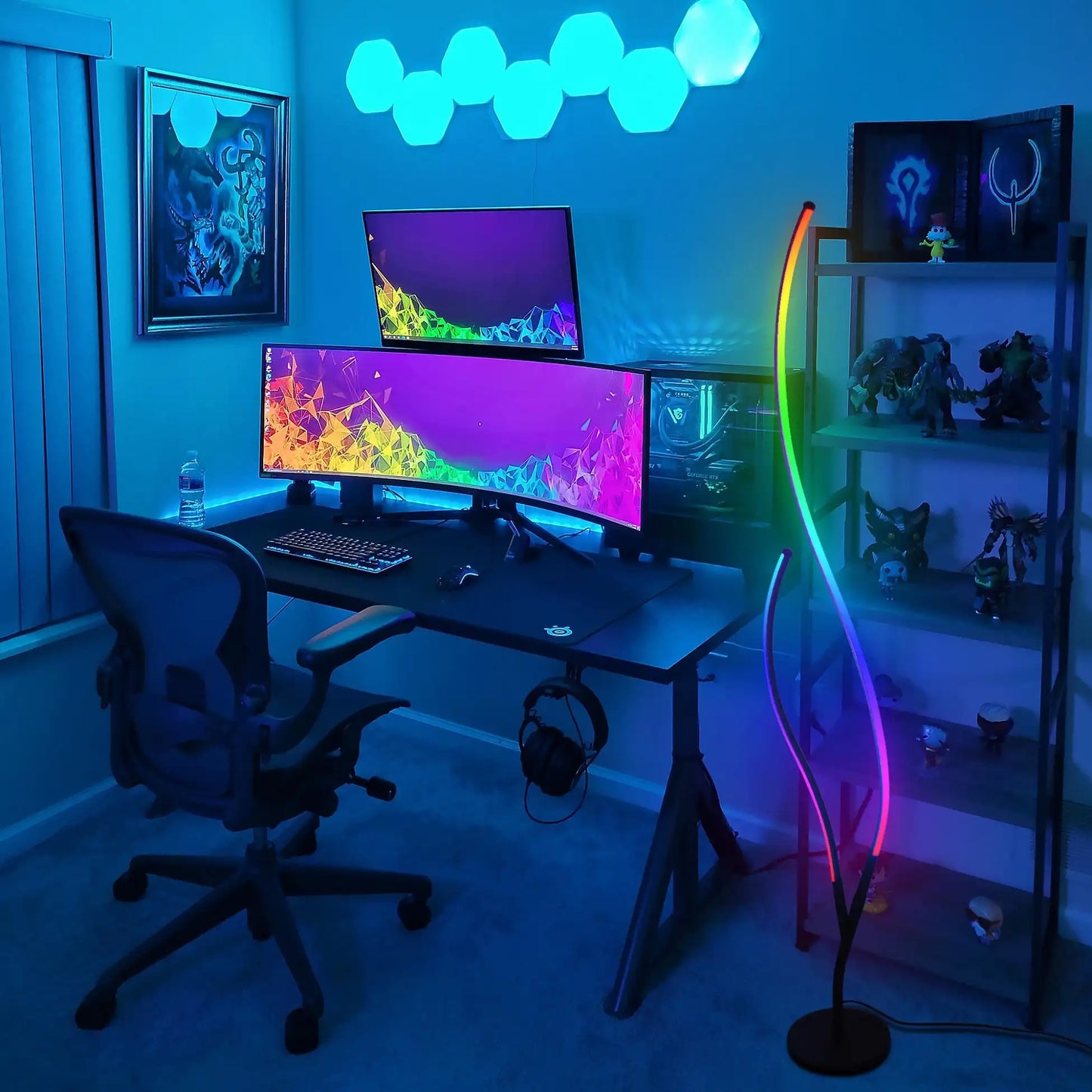 Spiral Floor Lamp, Dimmable LED