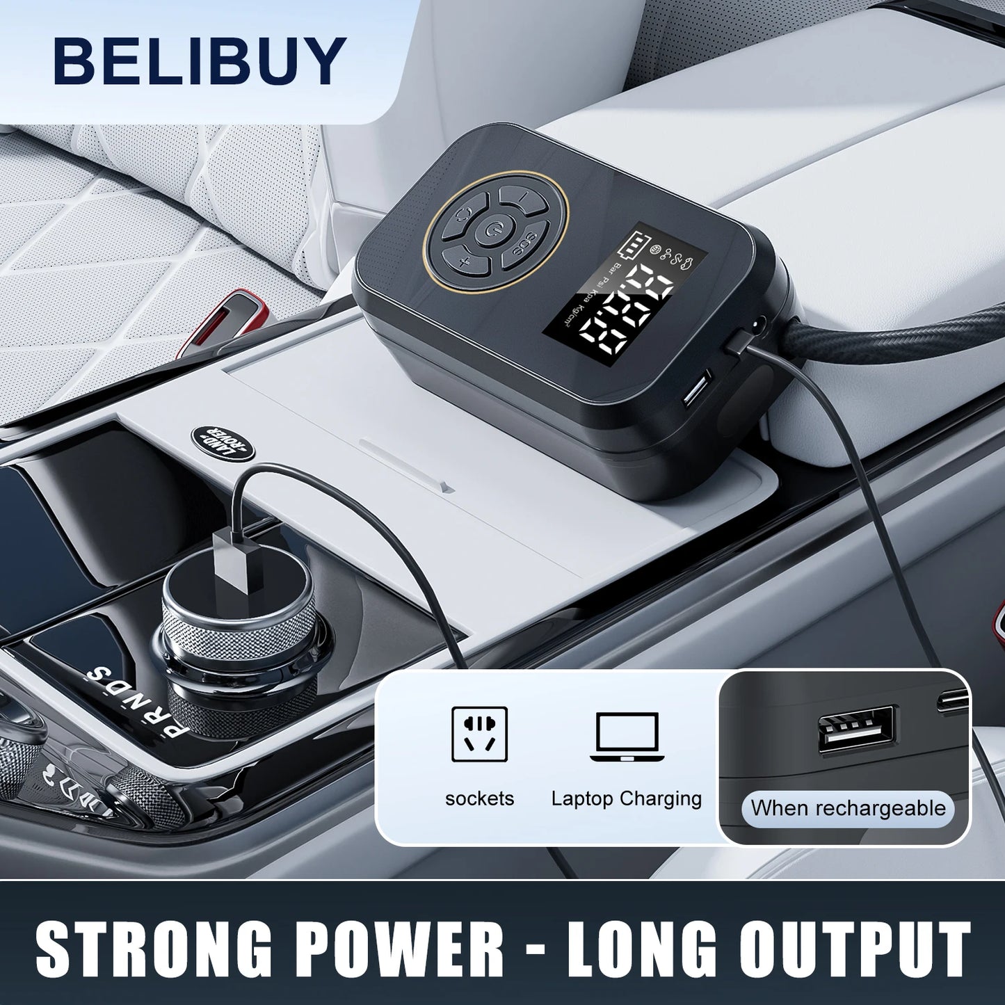 Portable Tire Inflator With Digital Display