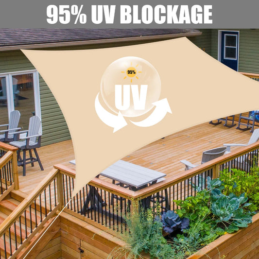 Sun Shade Sail Canopy with Ropes