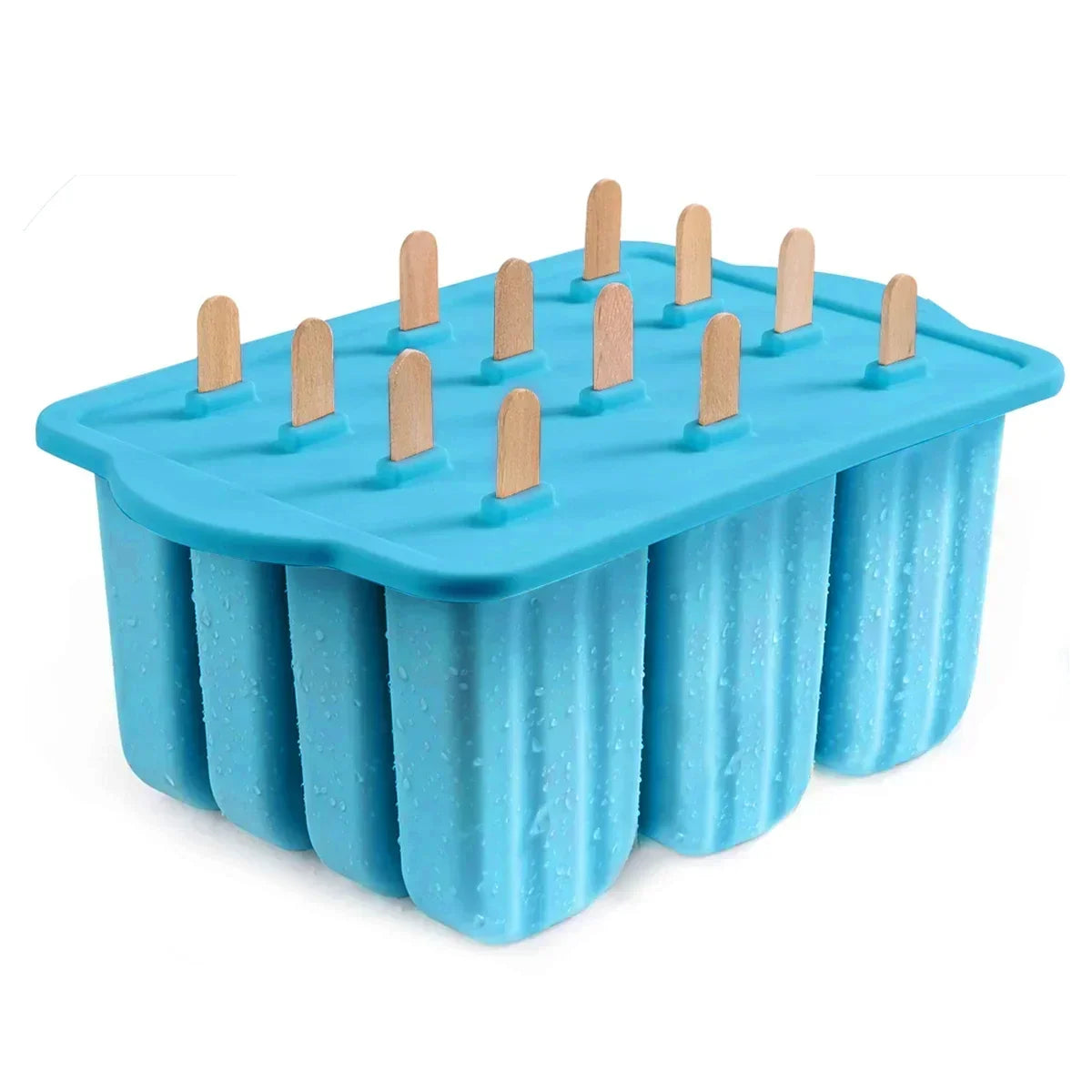Silicone Popsicle Ice Cream Mold With Wooden Sticks