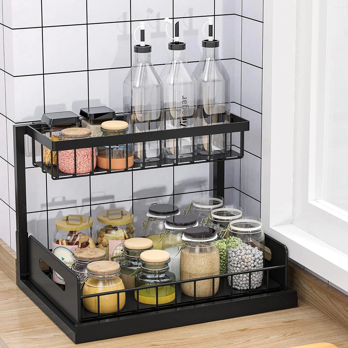 2 Pack Pull Out Cabinet Organizer