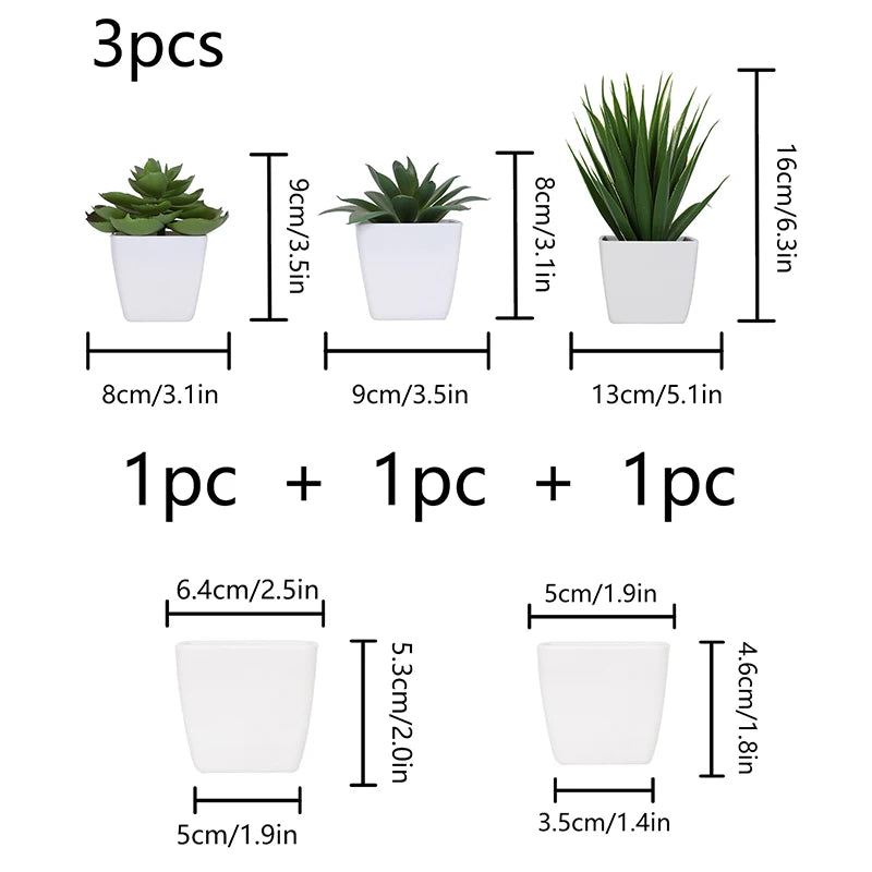 1SET Simulation Mini Potted Plant