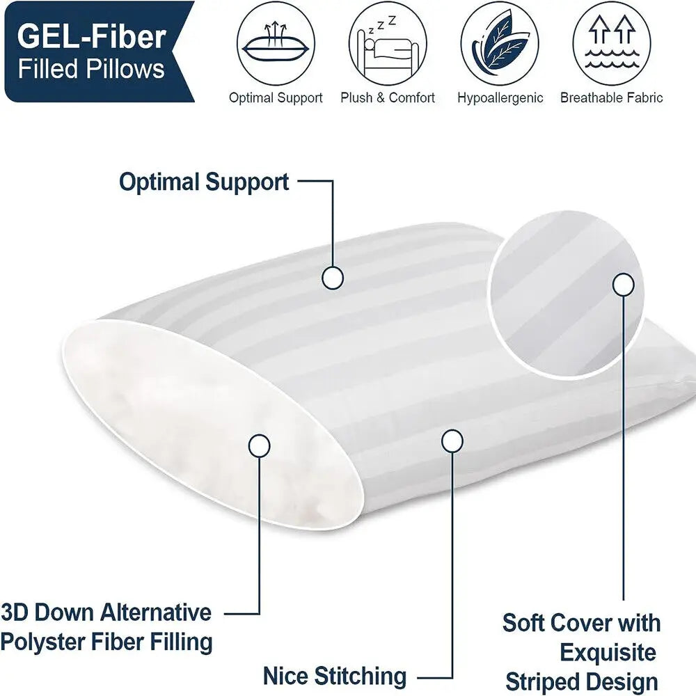 Set of 2 Bed Pillows Standard King